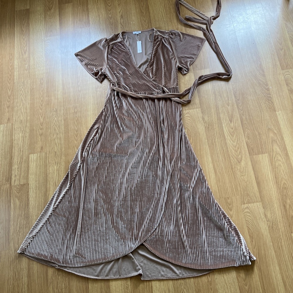 NWT Baltic Born Andi Ribbed Velvet Wrap Dress XXXL Formal Bridesmaid Party Event